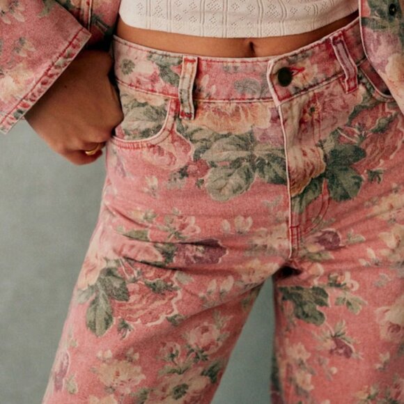 Sezane The Wide Leg Trousers in Almeria Print - Picture 3 of 11